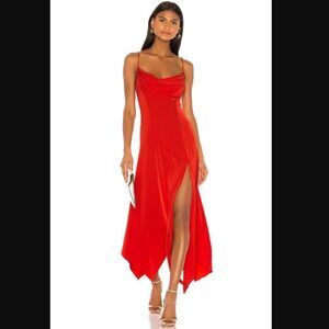 *small scrape* NWOT Revolve x NBD Teodora Gown in Red | Size S